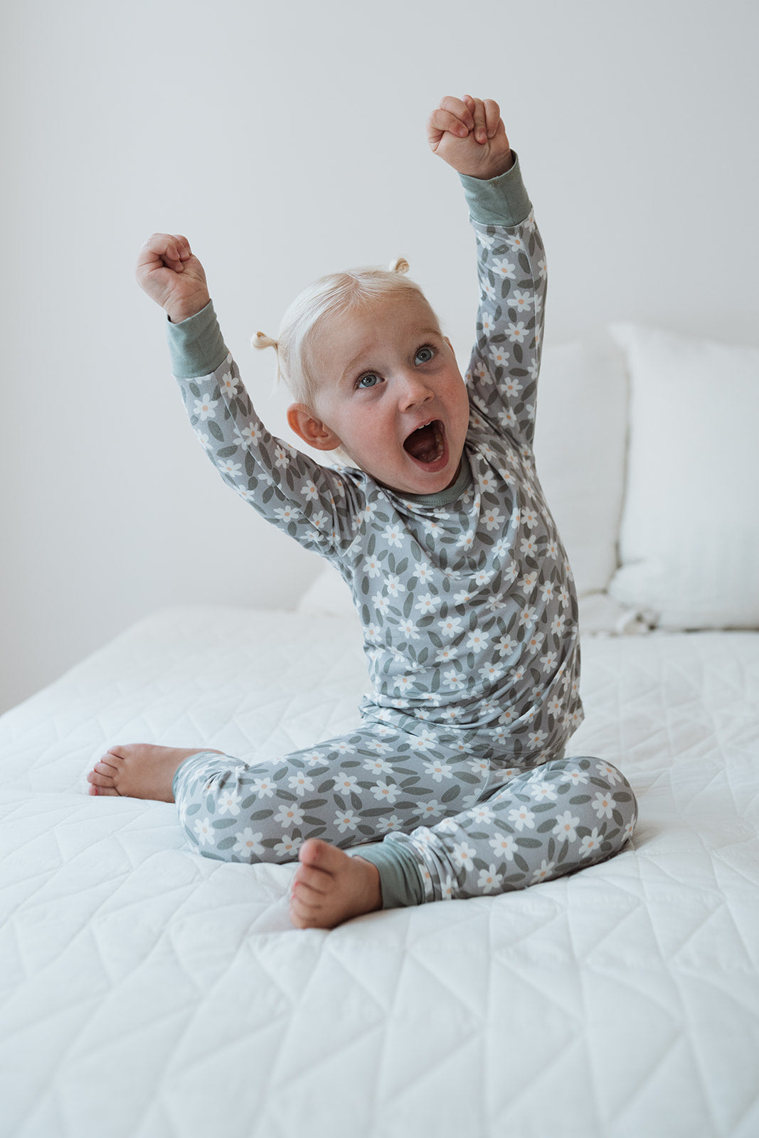 Sage Blossom Two-Piece Pajama Set