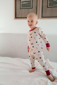 Barnpyjamas i bambu - Julmönster