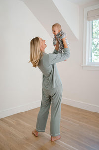 Sage Green Women's Bamboo Pajama Set