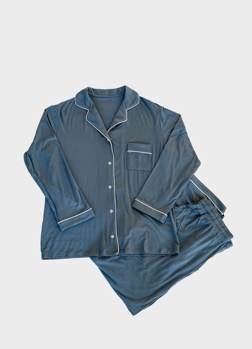 Slate Blue Women's Bamboo Pajama Set