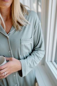 Sage Green Women's Bamboo Pajama Set