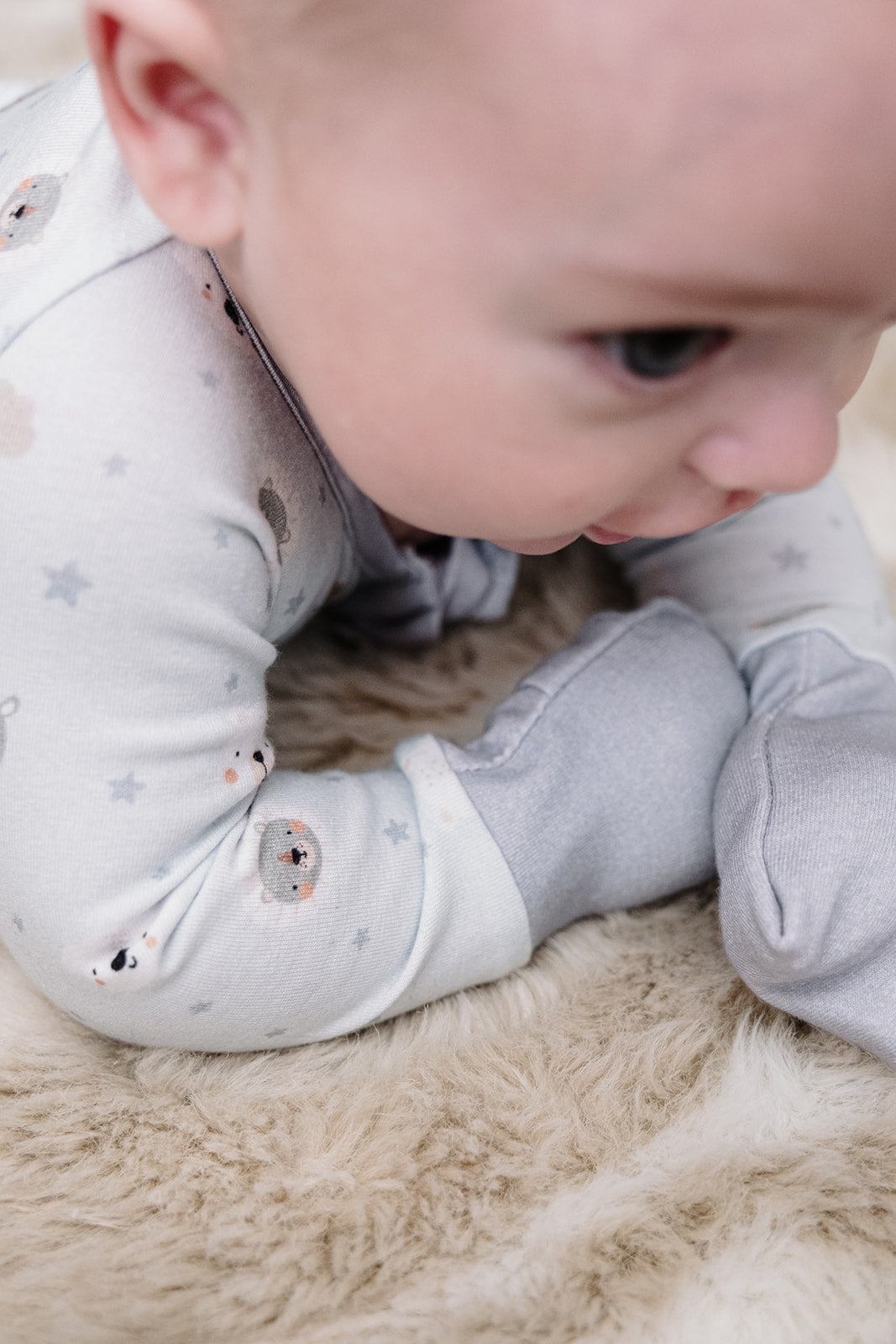 Baby pyjamas with online mittens